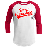 " Shred Enthusiast" 3/4 Raglan Premium Tee!