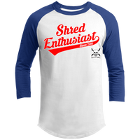 " Shred Enthusiast" 3/4 Raglan Premium Tee!