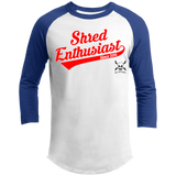 " Shred Enthusiast" 3/4 Raglan Premium Tee!